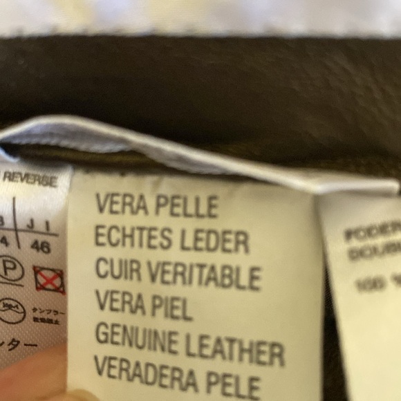 MaxMara 💯 Leather Shimmering Metallic Skirt Never Used Made in Italy 🇮🇹 - Picture 12 of 16